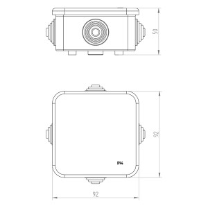 ΜΠΟΥΑΤ ΕΞΩΤΕΡΙΚΟ 92Χ92Χ50 ΜΕ ΒΙΔΑ IP55 ΛΕΥΚΟ