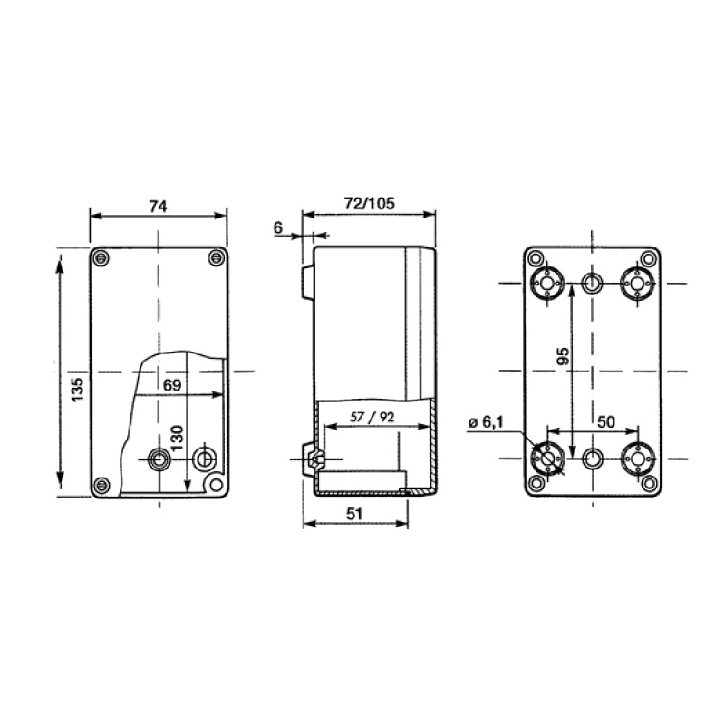 ΜΠΟΥΑΤ ΕΞΩΤΕΡΙΚΟ ΒΙΟΜΗΧΑΝΙΚΟ 135Χ74Χ72 IP65