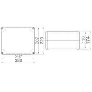 ΜΠΟΥΑΤ ΕΞΩΤΕΡΙΚΟ ΒΙΟΜΗΧΑΝΙΚΟ 280Χ220Χ127 IP65