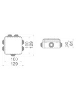 ΒΙΟΜΗΧΑΝΙΚΟ ΜΠΟΥΑΤ ΔΙΑΚΛΑΔΩΣΗΣ 129X129X61 IP55
