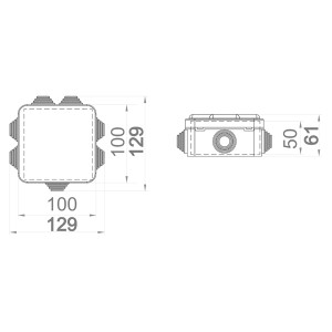 ΒΙΟΜΗΧΑΝΙΚΟ ΜΠΟΥΑΤ ΔΙΑΚΛΑΔΩΣΗΣ 129X129X61 IP55