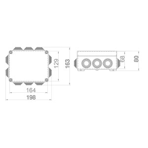 ΒΙΟΜΗΧΑΝΙΚΟ ΜΠΟΥΑΤ ΔΙΑΚΛΑΔΩΣΗΣ 198Χ163Χ80 IP55