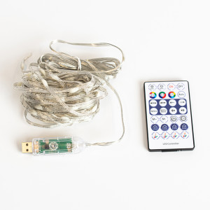 ΣΕΙΡΑ, 100 SMART MINI LED, USB, ΔΙΑΧΕΙΡΙΣΗ ΜΕΣΩ ΕΦΑΡΜΟΓΗΣ, M/F, ΤΗΛΕΧΕΙΡΙΣΤΗΡΙΟ (ΧΡΟΝΟΔΙΑΚΟΠΤΗΣ, DIMMER), ΔΙΑΦΑΝΟ ΠΛΑΚΕ ΧΑΛΚΙΝΟ ΚΑΛΩΔΙΟ, RGB LED ΑΝΑ 10cm, ΠΡΟΕΚΤΑΣΗ ΠΑΡΟΧΗΣ 2m, IP20