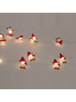 ΣΕΙΡΑ, 20 LED 3mm, ΔΙΑΚΟΣΜΗΤΙΚΑ ΑΚΡΥΛΙΚΑ ΜΑΝΙΤΑΡΙΑ, ΜΠΑΤΑΡΙΑΣ 3xΑΑ, ΧΡΟΝΟΔΙΑΚΟΠΤΗ, ΘΕΡΜΟ ΛΕΥΚΟ LED ΑΝΑ 10cm, ΑΣΗΜΙ ΧΑΛΚΙΝΟ ΚΑΛΩΔΙΟ, ΠΡΟΕΚΤΑΣΗ ΠΑΡΟΧΗΣ 30cm, IP20