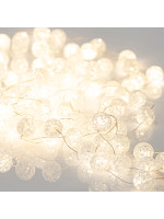 ΣΕΙΡΑ, 100 MINI LED, ΑΚΡΥΛΙΚΕΣ ΜΠΑΛΙΤΣΕΣ 2cm, 4.5V ΜΕΤΑΣΧΗΜΑΤΙΣΤΗ, ΑΣΗΜΙ ΧΑΛΚΙΝΟ ΚΑΛΩΔΙΟ, ΘΕΡΜΟ ΛΕΥΚΟ LED ΑΝΑ 5cm, ΠΡΟΕΚΤΑΣΗ ΠΑΡΟΧΗΣ 3m, IP44