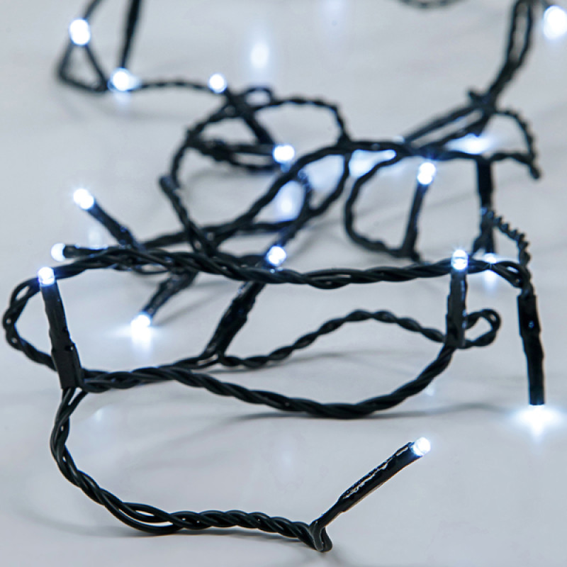 ΣΕΙΡΑ, 96 LED 5mm, HΛΙΑΚΟ ΣΥΛΛΕΚΤΗ ΜΕ ΑΙΣΘΗΤΗΡΑ ΦΩΤΟΣ, ΣΤΑΘΕΡΟ/FLASH ΠΡΟΓΡΑΜΜΑ, ΠΡΑΣΙΝΟ PVC ΚΑΛΩΔΙΟ, ΛΕΥΚΟ LED ΑΝΑ 10cm, ΠΡΟΕΚΤΑΣΗ ΠΑΡΟΧΗΣ 1m, IP44