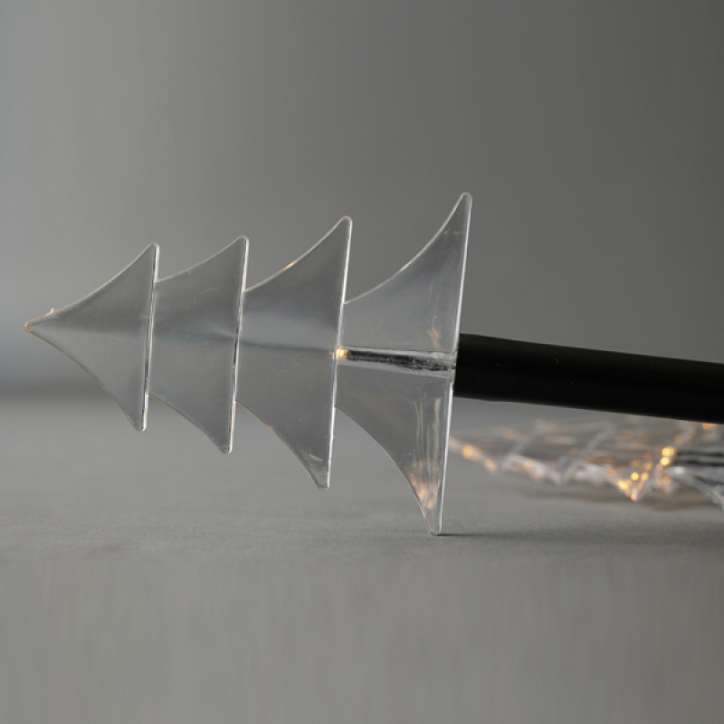 ΣΕΙΡΑ, 5 LED 3mm, 5 ΔΕΝΤΡΑ ΜΕ ΡΑΒΔΙ ΓΙΑ ΕΔΑΦΟΣ 37cm, ΗΛΙΑΚΟ ΣΥΛΛΕΚΤΗ ΜΕ ΑΙΣΘΗΤΗΡΑ ΦΩΤΟΣ, ΜΑΥΡΟ PVC ΚΑΛΩΔΙΟ, ΘΕΡΜΟ ΛΕΥΚΟ LED ΑΝΑ 35cm, ΠΡΟΕΚΤΑΣΗ ΠΑΡΟΧΗΣ 2m, IP44