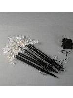 ΣΕΙΡΑ, 5 LED 3mm, 5 ΤΑΡΑΝΔΟΙ ΜΕ ΡΑΒΔΙ ΓΙΑ ΕΔΑΦΟΣ 37cm, ΗΛΙΑΚΟ ΣΥΛΛΕΚΤΗ ΜΕ ΑΙΣΘΗΤΗΡΑ ΦΩΤΟΣ, ΜΑΥΡΟ PVC ΚΑΛΩΔΙΟ, ΘΕΡΜΟ ΛΕΥΚΟ LED ΑΝΑ 35cm, ΠΡΟΕΚΤΑΣΗ ΠΑΡΟΧΗΣ 2m, IP44