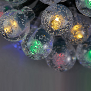 ΣΕΙΡΑ, 80 LED 5mm, ΑΚΡΥΛΙΚΕΣ ΜΠΑΛΕΣ 1.8cm, ΗΛΙΑΚΟ ΣΥΛΛΕΚΤΗ ΜΕ ΑΙΣΘΗΤΗΡΑ ΦΩΤΟΣ, 8 ΠΡΟΓΡΑΜΜΑΤΑ, ΠΡΑΣΙΝΟ PVC ΚΑΛΩΔΙΟ, ΧΡΩΜΑΤΙΣΤΟ LED ANA 10cm, ΠΡΟΕΚΤΑΣΗ ΠΑΡΟΧΗΣ 1m, IP44