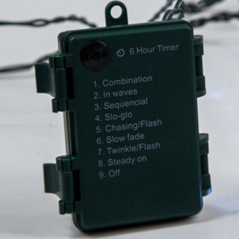 ΣΕΙΡΑ, 96 LED 3mm, ΜΠΑΤΑΡΙΑΣ 3xAA, 8 ΠΡΟΓΡΑΜΜΑΤΑ & ΜΝΗΜΗ, TIMER, ΠΡΑΣΙΝΟ PVC ΚΑΛΩΔΙΟ, ΧΡΩΜΑΤΙΣΤΟ LED ANA 10cm, ΠΡΟΕΚΤΑΣΗ ΠΑΡΟΧΗΣ 30cm, IP44 (DISPLAY BOX 16τμχ)