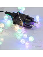 ΚΟΥΡΤΙΝΑ, 140 MINI LED, ΚΡΑΚΕΛΕ ΜΠΑΛΕΣ 1.3cm, 31V ΜΕΤΑΣΧΗΜΑΤΙΣΤΗ, 4 ΕΠΕΚΤΑΣΕΙΣ ΕΩΣ 3 ΣΕΤ, ΑΣΗΜΙ ΧΑΛΚΙΝΟ ΚΑΛΩΔΙΟ, ΧΡΩΜΑΤΙΣΤΟ LED (H150 x W100cm, 20 ΣΕΙΡΕΣ x 12 LED), ΠΡΟΕΚΤΑΣΗ ΠΑΡΟΧΗΣ 3m, IP44