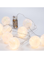ΣΕΙΡΑ, 10 LED 5mm, ΛΕΥΚΕΣ ΑΝΑΓΛΥΦΕΣ ΜΠΑΛΕΣ, ΜΠΑΤΑΡΙΑΣ 2xAA, ΔΙΑΦΑΝΟ PVC ΚΑΛΩΔΙΟ, ΘΕΡΜΟ ΛΕΥΚΟ LED ΑΝΑ 15cm, ΠΡΟΕΚΤΑΣΗ ΠΑΡΟΧΗΣ 30cm, IP20