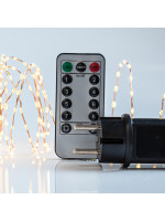 ΣΕΙΡΑ, 300 MINI LED, ΜΕΤΑΣΧΗΜΑΤΙΣΤΗ, ΣΤΑΘΕΡΟ, ΤΗΛΕΧΕΙΡΙΣΤΗΡΙΟ (ON/OFF, TIMER, DIMMER), ΜΠΡΟΝΖΕ ΧΑΛΚΙΝΟ ΚΑΛΩΔΙΟ, ΘΕΡΜΟ ΛΕΥΚΟ LED ANA 1.5cm, ΠΡΟΕΚΤΑΣΗ ΠΑΡΟΧΗΣ 3m, ΙΡ44