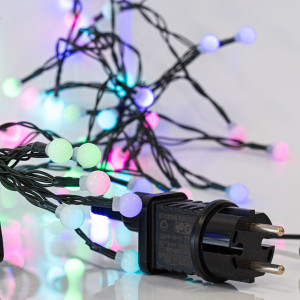 ΣΕΙΡΑ, 80 LED 5mm, 4.5V ΜΕΤΑΣΧΗΜΑΤΙΣΤΗ, ΛΕΥΚΕΣ ΜΠΑΛΕΣ Φ1.20cm, ΣΤΑΘΕΡΟ, ΠΡΑΣΙΝΟ PVC ΚΑΛΩΔΙΟ, ΧΡΩΜΑΤΙΣΤΟ LED ΑΝΑ 10cm, ΠΡΟΕΚΤΑΣΗ ΠΑΡΟΧΗΣ 3m, IP44