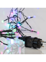 ΣΕΙΡΑ, 40 LED 5mm, 4.5V ΜΕΤΑΣΧΗΜΑΤΙΣΤΗ, ΛΕΥΚΕΣ ΜΠΑΛΕΣ Φ1.20cm, ΣΤΑΘΕΡΟ, ΠΡΑΣΙΝΟ PVC ΚΑΛΩΔΙΟ, MULTI LED ΑΝΑ 10cm, ΠΡΟΕΚΤΑΣΗ ΠΑΡΟΧΗΣ 3m, IP44