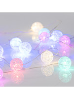 ΣΕΙΡΑ, 100 MINI LED, ΑΚΡΥΛΙΚΕΣ ΜΠΑΛΙΤΣΕΣ Φ2cm, 4.5V ΜΕΤΑΣΧΗΜΑΤΙΣΤΗ, ΣΤΑΘΕΡΟ, ΑΣΗΜΙ ΧΑΛΚΙΝΟ ΚΑΛΩΔΙΟ, ΟPAL ΧΡΩΜΑΤΙΣΤΟ LED ΑΝΑ 5cm, ΠΡΟΕΚΤΑΣΗ ΠΑΡΟΧΗΣ 3m, IP44