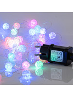 ΣΕΙΡΑ, 100 MINI LED, ΑΚΡΥΛΙΚΕΣ ΜΠΑΛΙΤΣΕΣ Φ2cm, 4.5V ΜΕΤΑΣΧΗΜΑΤΙΣΤΗ, ΣΤΑΘΕΡΟ, ΑΣΗΜΙ ΧΑΛΚΙΝΟ ΚΑΛΩΔΙΟ, ΟPAL ΧΡΩΜΑΤΙΣΤΟ LED ΑΝΑ 5cm, ΠΡΟΕΚΤΑΣΗ ΠΑΡΟΧΗΣ 3m, IP44