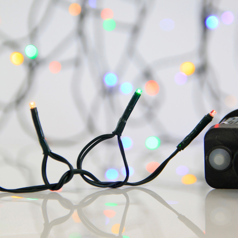 ΣΕΙΡΑ, 300 LED 3mm, 31V ΜΕΤΑΣΧΗΜΑΤΙΣΤΗ, 8 ΠΡΟΓΡΑΜΜΑΤΑ & ΜΝΗΜΗ, ΠΡΑΣΙΝΟ PVC ΚΑΛΩΔΙΟ, ΧΡΩΜΑΤΙΣΤΑ LED ΑΝΑ 5cm, ΠΡΟΕΚΤΑΣΗ ΠΑΡΟΧΗΣ 3m, IP44