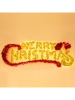 MERRY CHRISTMAS 184*5*65.5cm, 21M LED ΦΩΤΟΣΩΛΗΝΑ, ΘΕΡΜΟ ΛΕΥΚΟ ΚΑΙ ΚΟΚΚΙΝΟ, ΠΡΟΕΚΤΑΣΗ ΠΑΡΟΧΗΣ 1,5m, IP44