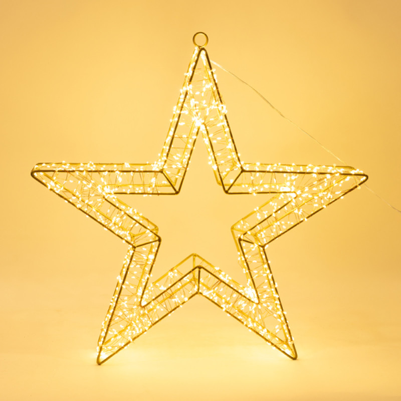 ΑΣΤΕΡΙ ΦΩΤΙΖΟΜΕΝΟ 50cm, 1200 LED, 31V ΜΕΤΑΣΧΗΜΑΤΙΣΤΗ, TIMER, ΜΠΡΟΝΖΕ ΜΕΤΑΛΛΙΚΟΣ ΣΚΕΛΕΤΟΣ, ΜΠΡΟΝΖΕ ΧΑΛΚΙΝΟ ΚΑΛΩΔΙΟ, ΘΕΡΜΟ LED, ΠΡΟΕΚΤΑΣΗ ΠΑΡΟΧΗΣ 5m, IP44