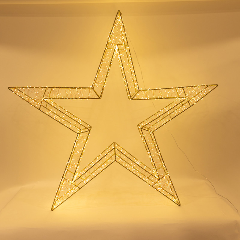 ΑΣΤΕΡΙ ΦΩΤΙΖΟΜΕΝΟ 110cm, 2640 LED, 31V ΜΕΤΑΣΧΗΜΑΤΙΣΤΗ, TIMER, ΜΠΡΟΝΖΕ ΜΕΤΑΛΛΙΚΟΣ ΣΚΕΛΕΤΟΣ, ΜΠΡΟΝΖΕ ΧΑΛΚΙΝΟ ΚΑΛΩΔΙΟ, ΘΕΡΜΟ LED, ΠΡΟΕΚΤΑΣΗ ΠΑΡΟΧΗΣ 5m, IP4