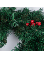 ΣΤΕΦΑΝΙ ΠΡΑΣΙΝΟ PVC ΜΕ BERRIES, 50cm