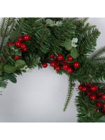 ΣΤΕΦΑΝΙ ΠΡΑΣΙΝΟ ΜΕ BERRIES ΚΑΙ ΠΡΑΣΙΝΑ ΦΥΛΛΑ, 60cm