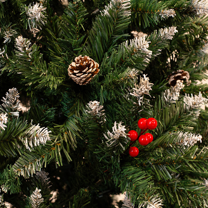 ΔΕΝΤΡΟ ΚΕΔΡΟΣ, ΧΙΟΝΙΣΜΕΝΟ ΜΕ ΚΟΥΚΟΥΝΑΡΙΑ ΚΑΙ BERRIES 210cm