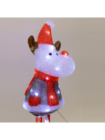 ΑΚΡΥΛΙΚΟ ΕΛΑΦΑΚΙ ME ΠΟΔΙΑ CANDY, 3,5V ΜΕΤΑΣΧΗΜΑΤΙΣΤΗ, 35 ΛΕΥΚΑ LED, ΠΡΟΕΚΤΑΣΗ ΠΑΡΟΧΗΣ 5m, 20x22x70cm, IP44