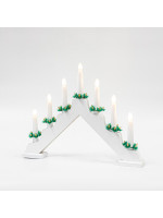 ΚΗΡΟΠΗΓΙΟ ΛΕΥΚΟ, 230V, ΜΕ 7 ΛΕΥΚΑ ΚΕΡΑΚΙΑ, ΘΕΡΜΑ ΛΕΥΚΑ, ΞΥΛΙΝΟ, 39x4,8x30cm