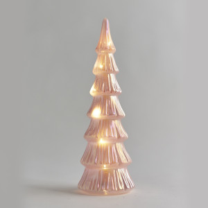 ΓΥΑΛΙΝΟ ΔΕΝΤΡΑΚΙ,ΡΟΖ, ΦΩΤΙΖΟΜΕΝΟ, 10,5x32cm