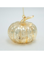 ΓΥΑΛΙΝΗ ΚΟΛΟΚΥΘΑ ΦΩΤΙΖΟΜΕΝΗ, ΧΡΥΣΗ, 10.8cm