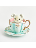 ΔΙΑΚΟΣΜΗΤΙΚΗ ΚΟΥΠΑ ΜΕ ΣΚΥΛΑΚΙ, ΓΑΛΑΖΙΑ, 10x11cm