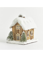 ΣΠΙΤΑΚΙ ΦΩΤΙΖΟΜΕΝΟ, ΜΕ ΔΥΟ ΔΕΝΤΡΑΚΙΑ, ΜΠΑΤΑΡΙΑΣ, 21x14x19cm