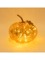 ΓΥΑΛΙΝΗ ΦΩΤΙΖΟΜΕΝΗ ΚΟΛΟΚΥΘΑ, ΧΑΛΚΙΝΗ, 16cm