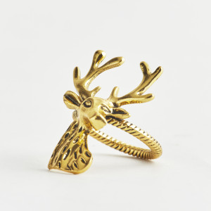 ΔΑΧΤΥΛΙΔΙ ΠΕΤΣΕΤΑΣ, ΜΕΤΑΛΛΙΚΟ, ΜΕ ΧΡΥΣΟ ΤΑΡΑΝΔΑΚΙ, ΣΕΤ 4ΤΜΧ