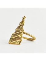 ΔΑΧΤΥΛΙΔΙ ΠΕΤΣΕΤΑΣ, ΜΕΤΑΛΛΙΚΟ, ΜΕ ΧΡΥΣΟ ΔΕΝΤΡΑΚΙ, ΣΕΤ 4ΤΜΧ