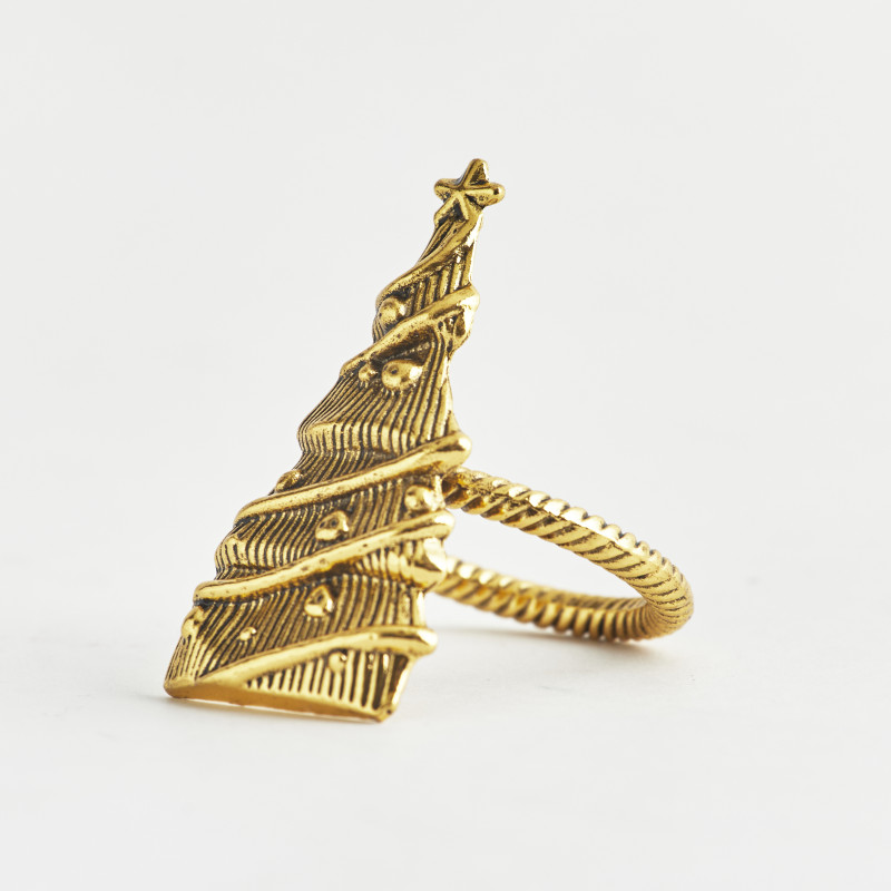 ΔΑΧΤΥΛΙΔΙ ΠΕΤΣΕΤΑΣ, ΜΕΤΑΛΛΙΚΟ, ΜΕ ΧΡΥΣΟ ΔΕΝΤΡΑΚΙ, ΣΕΤ 4ΤΜΧ