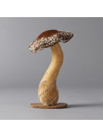 ΒΕΛΟΥΔΙΝΟ ΜΑΝΙΤΑΡΙ, ΚΑΦΕ, ΜΕ ΓΚΛΙΤΕΡ, 14x14x22cm