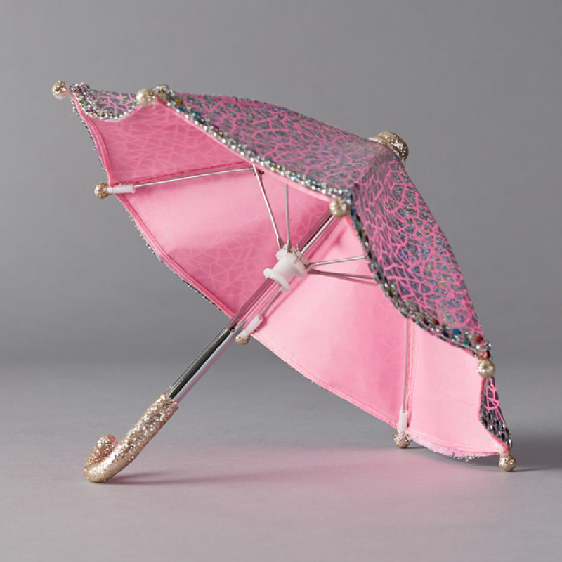 ΟΜΠΡΕΛΑ, ΡΟΖ ΜΕΤΑΛΛΙΚΗ, ΜΕ ΓΚΛΙΤΕΡ, 26x23cm