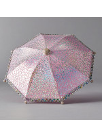 ΟΜΠΡΕΛΑ, ΡΟΖ ΜΕΤΑΛΛΙΚΗ, ΜΕ ΓΚΛΙΤΕΡ, 26x23cm