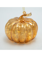 ΓΥΑΛΙΝΗ LED ΦΩΤΙΖΟΜΕΝΗ ΚΟΛΟΚΥΘΑ, ΜΠΑΤΑΡΙΑΣ, ΠΟΡΤΟΚΑΛΙ, 14,5cm