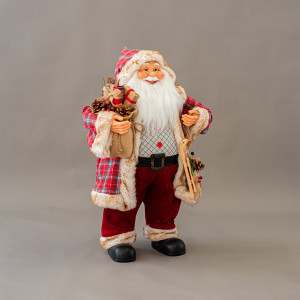 ΑΓΙΟΣ ΒΑΣΙΛΗΣ, ΚΟΚΚΙΝΟ ΚΑΡΟ, ΜΕ ΣΑΚΟ, 80cm