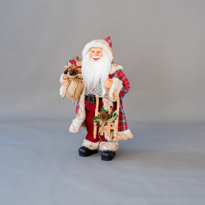 ΑΓΙΟΣ ΒΑΣΙΛΗΣ, ΚΟΚΚΙΝΟ ΚΑΡΟ, ΜΕ ΣΑΚΟ, 60cm