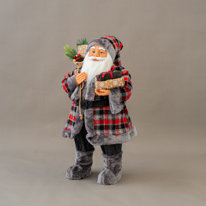 ΑΓΙΟΣ ΒΑΣΙΛΗΣ, ΣΚΟΥΡΟ ΓΚΡΙ, ΜΕ ΔΩΡΑ, 80cm