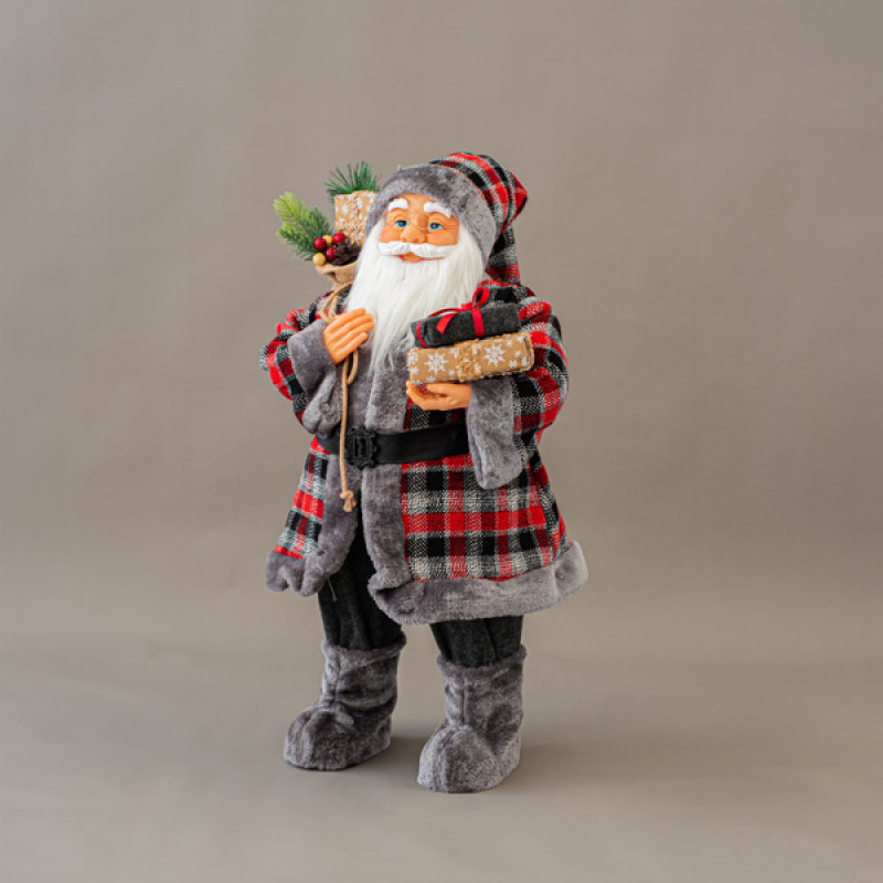 ΑΓΙΟΣ ΒΑΣΙΛΗΣ, ΣΚΟΥΡΟ ΓΚΡΙ, ΜΕ ΔΩΡΑ, 80cm