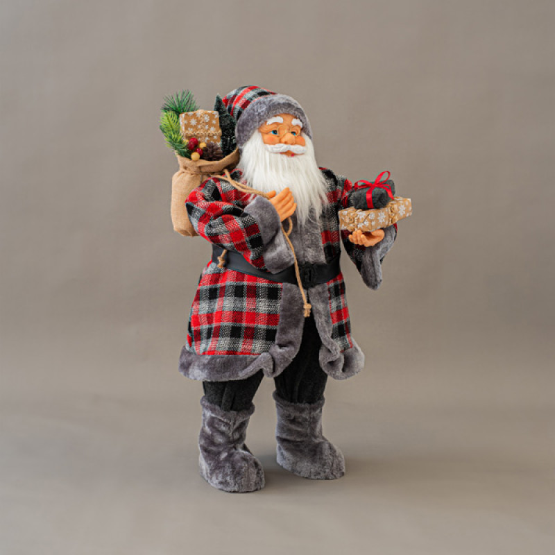 ΑΓΙΟΣ ΒΑΣΙΛΗΣ, ΣΚΟΥΡΟ ΓΚΡΙ, ΜΕ ΔΩΡΑ, 80cm