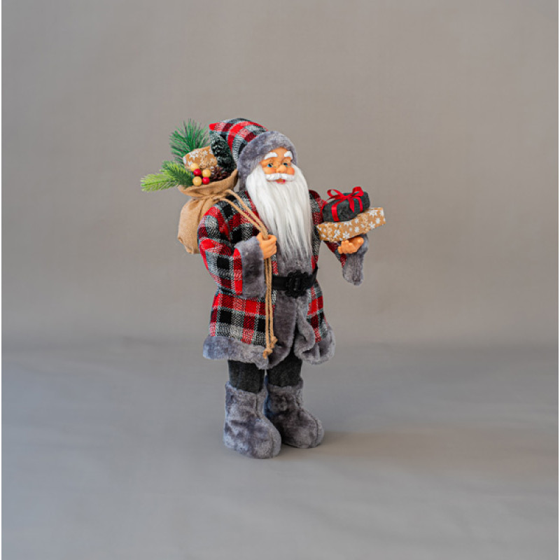 ΑΓΙΟΣ ΒΑΣΙΛΗΣ, ΣΚΟΥΡΟ ΓΚΡΙ, ΜΕ ΔΩΡΑ, 60cm