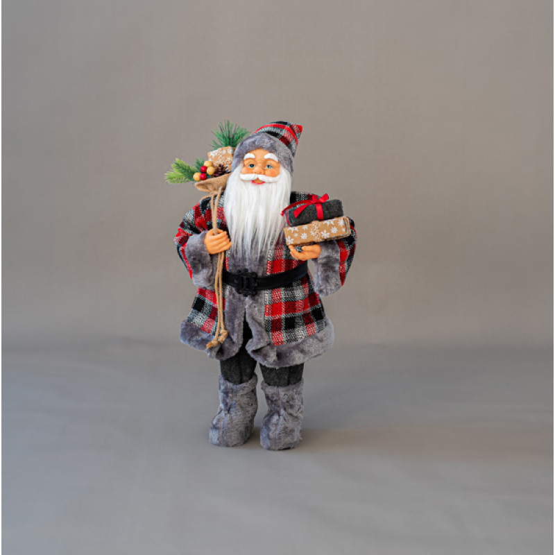 ΑΓΙΟΣ ΒΑΣΙΛΗΣ, ΣΚΟΥΡΟ ΓΚΡΙ, ΜΕ ΔΩΡΑ, 60cm