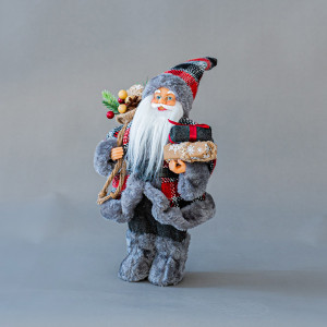 ΑΓΙΟΣ ΒΑΣΙΛΗΣ, ΣΚΟΥΡΟ ΓΚΡΙ, ΜΕ ΔΩΡΑ, 30cm